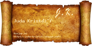 Juda Kristóf névjegykártya