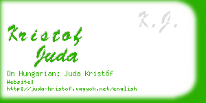kristof juda business card